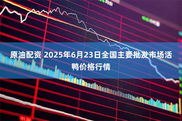 原油配资 2025年6月23日全国主要批发市场活鸭价格行情